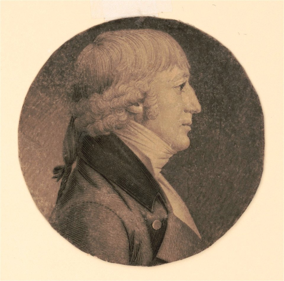 Unidentified man, head-and-shoulders portrait, right profile LCCN2007676810, Charles Balthazar Julien Févret de Saint-Mémin, between 1798 and 1803