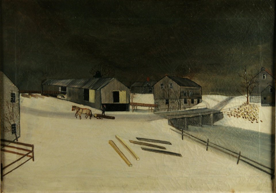 Unknown (American) - Lumbering in the Snow - F81.86 - Detroit Institute of Arts