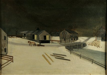 Unknown (American) - Lumbering in the Snow - F81.86 - Detroit Institute of Arts