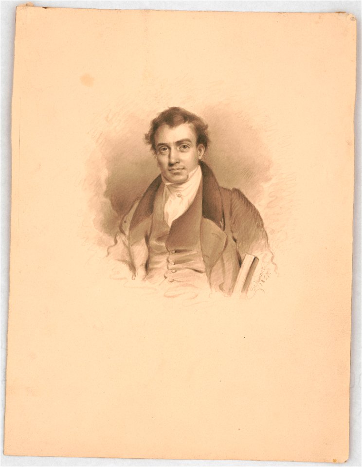 Unidentified man, half-length portrait, facing front) - Schoener 1827 LCCN2016648658