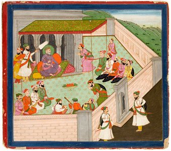Unknown (Indian) - Illustrations to Life of Dhurva Maharaj, ^1 Durbar of King Uttan Pad - 71.337 - Detroit Institute of Arts