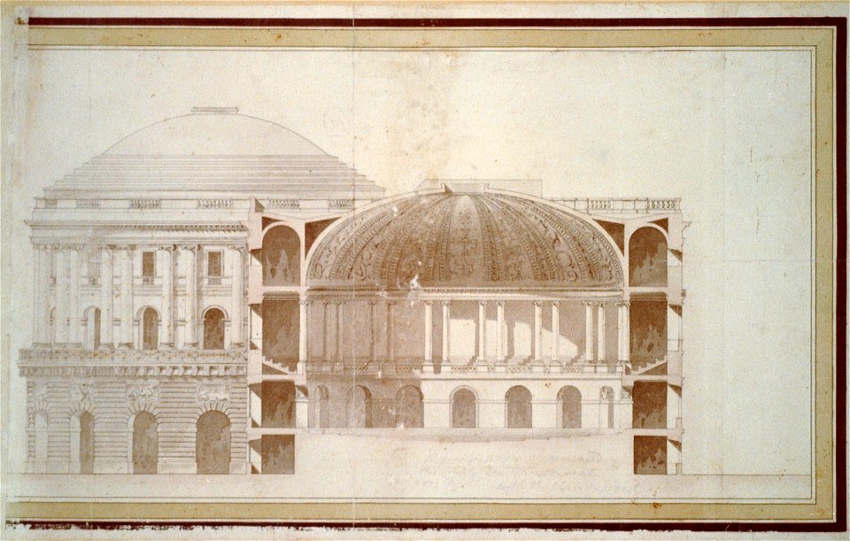 United States Capitol (Federal Capitol), Washington, D.C. Cross section LCCN00650394