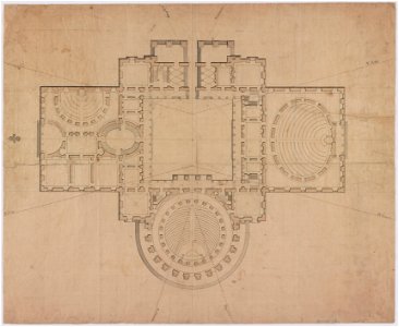 United States Capitol (Federal Capitol), Washington, D.C. Floor plan LCCN2002711957. Free illustration for personal and commercial use.