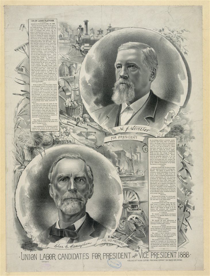 Union labor candidates for president and vice president 1888 LCCN2003688690