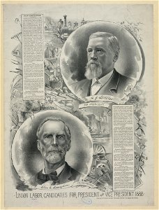 Union labor candidates for president and vice president 1888 LCCN2003688690