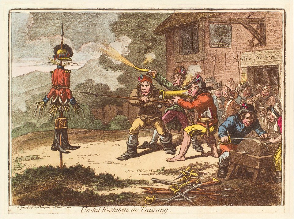 United Irishmen in training by James Gillray