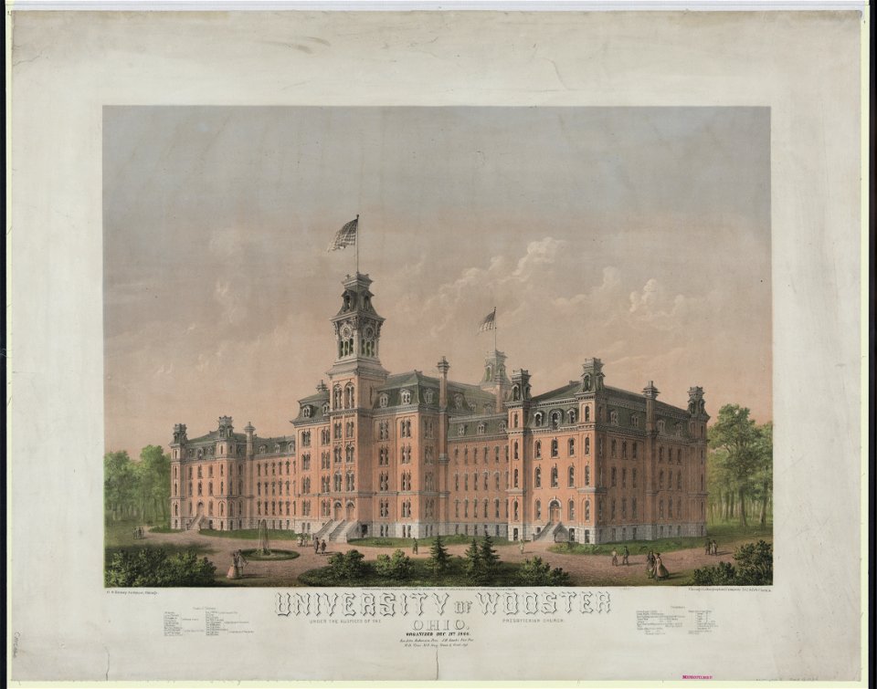 University of Wooster, Ohio, organized Dec. 18th 1866, under the auspices of the Presbyterian Church LCCN2006677688