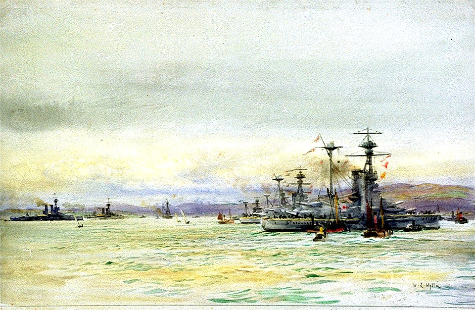 Units of the Grand Fleet at Scapa Flow RMG PV3447