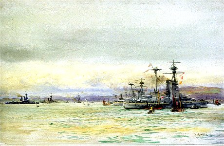 Units of the Grand Fleet at Scapa Flow RMG PV3447