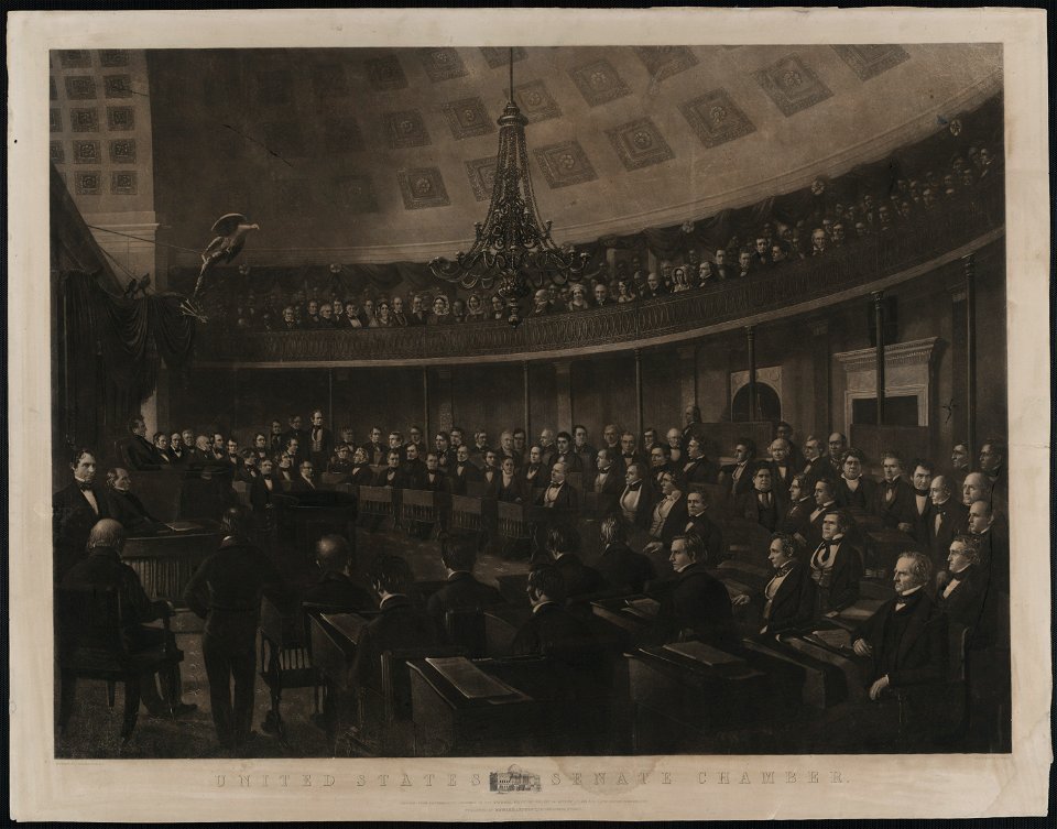 United States Senate chamber - designed by J. Whitehorne ; engraved by T. Doney. LCCN2003666712