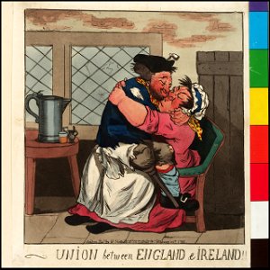 Union between England and Ireland (caricature) RMG PX8540. Free illustration for personal and commercial use.