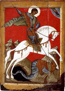 Unknow - Miracle of St George and the Dragon. Novgorod - Google Art Project