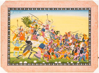 Unknown (Indian) - Godesses in Combat with Demons - 69.426 - Detroit Institute of Arts