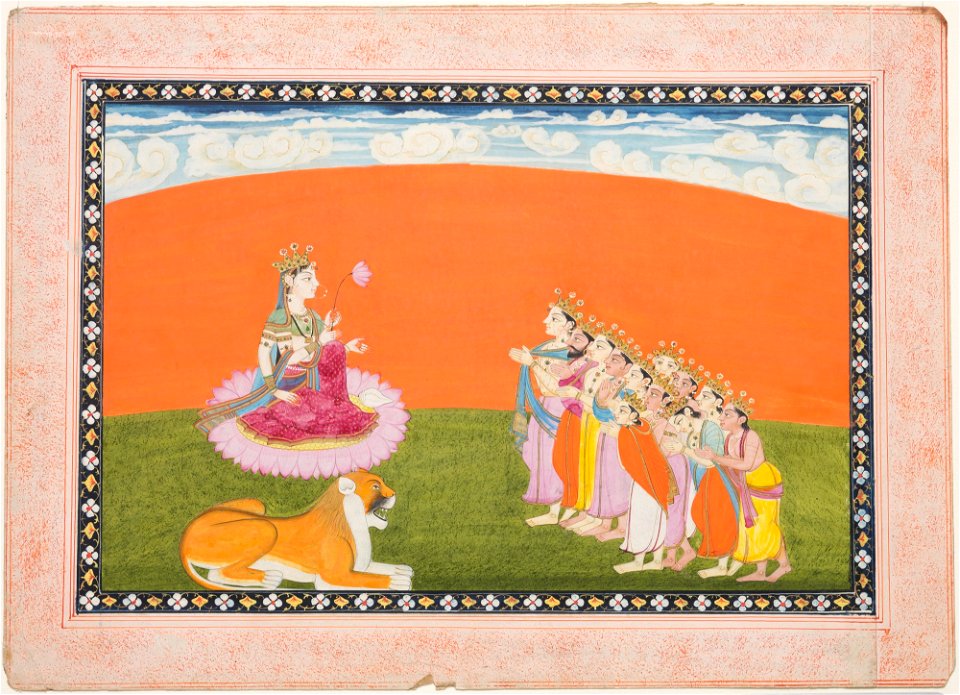 Unknown (Indian) - Durga Receives Thanks of Gods - 69.430 - Detroit Institute of Arts