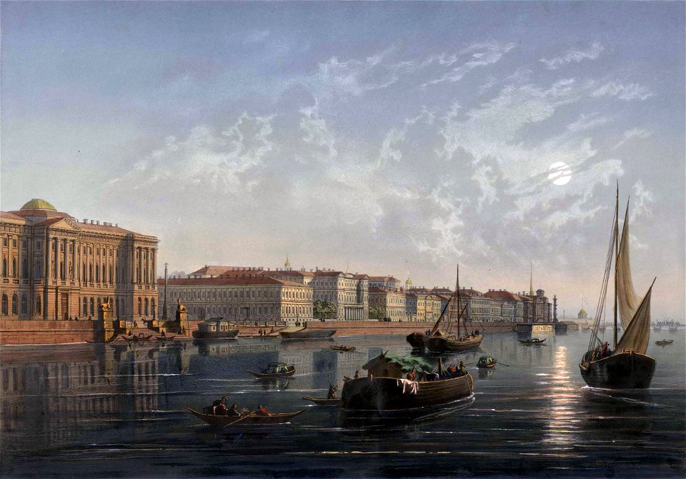 Universitetskaya Embankment, 19th century