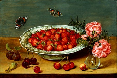 Unknown (Flemish) - Still Life with Strawberries - 35.106 - Detroit Institute of Arts. Free illustration for personal and commercial use.