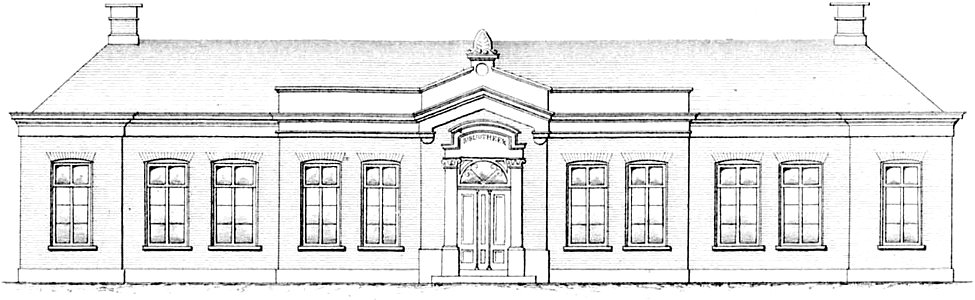 Universiteitsbibliotheek Groningen 1864 façade