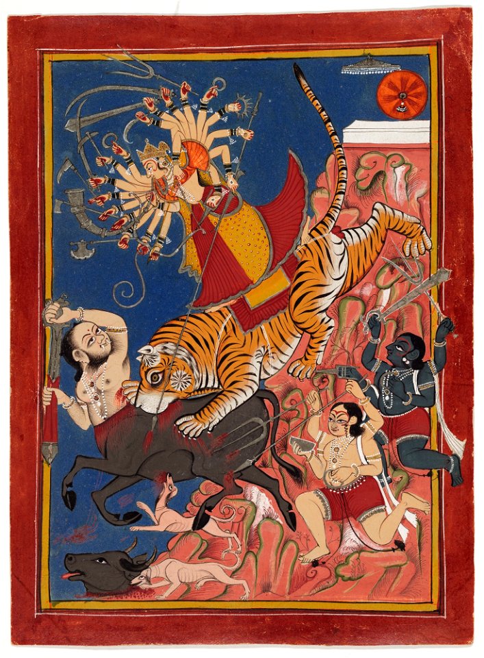 Unknown (Indian) - Durga Killing the Buffalo Demon - F70.144 - Detroit Institute of Arts