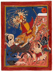 Unknown (Indian) - Durga Killing the Buffalo Demon - F70.144 - Detroit Institute of Arts