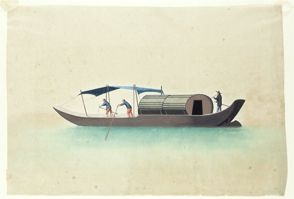 Unknown (Chinese) - Boat with Three Boatmen - 56.147 - Detroit Institute of Arts