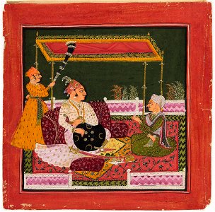 Unknown (Indian) - Raja and Courtiers Seated Beneath a Canopy - 73.286 - Detroit Institute of Arts