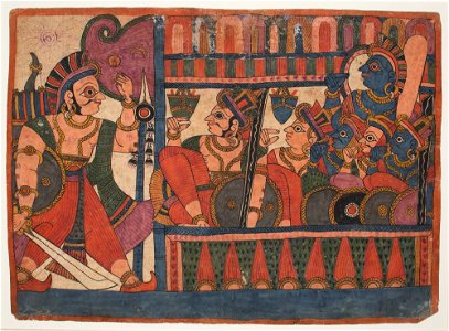 Unknown (Indian) - Scene from the Ramayana - F74.5.3A - Detroit Institute of Arts
