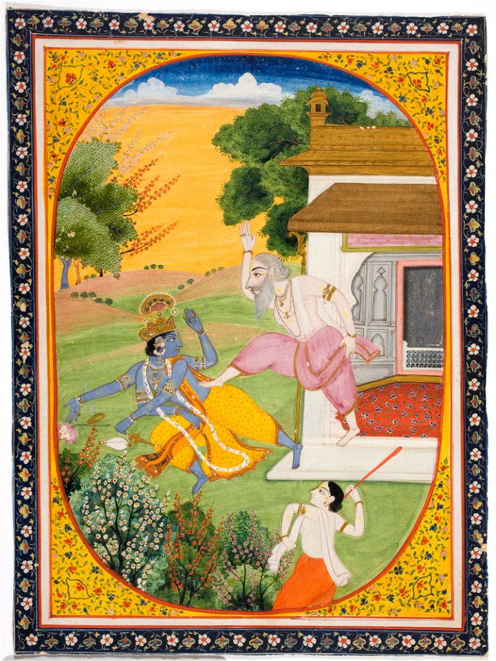 Unknown (Indian) - Krishna Rebuked by a Priest - F69.107 - Detroit Institute of Arts