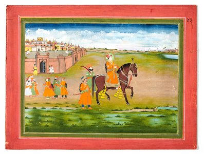 Unknown (Indian) - Portrait of Raja on Horseback - F70.149 - Detroit Institute of Arts