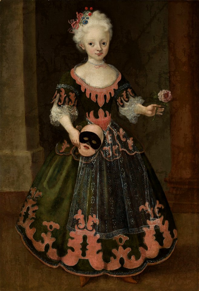 Unknown - Portrait of a girl with a mask - M.Ob.2714 - National Museum in Warsaw