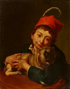 Unknown - Portrait of a Little Boy with a Dog - MNK XII-A-176 - National Museum Kraków