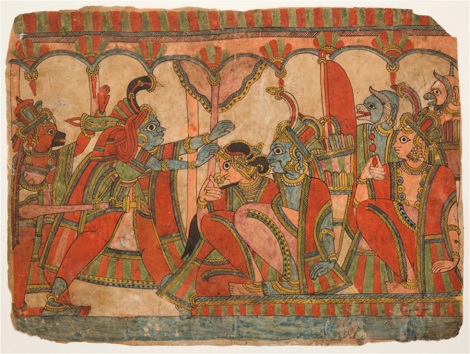 Unknown (Indian) - Scene from the Ramayana - F74.5.10B - Detroit Institute of Arts