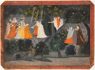 Unknown (Indian) - The Meeting of Radha and Krishna in the Forest of Brindaban - 26.390.A - Detroit Institute of Arts