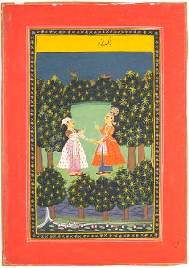 Unknown (Indian) - Two Princes in Forest Clearing - 69.384.A - Detroit Institute of Arts