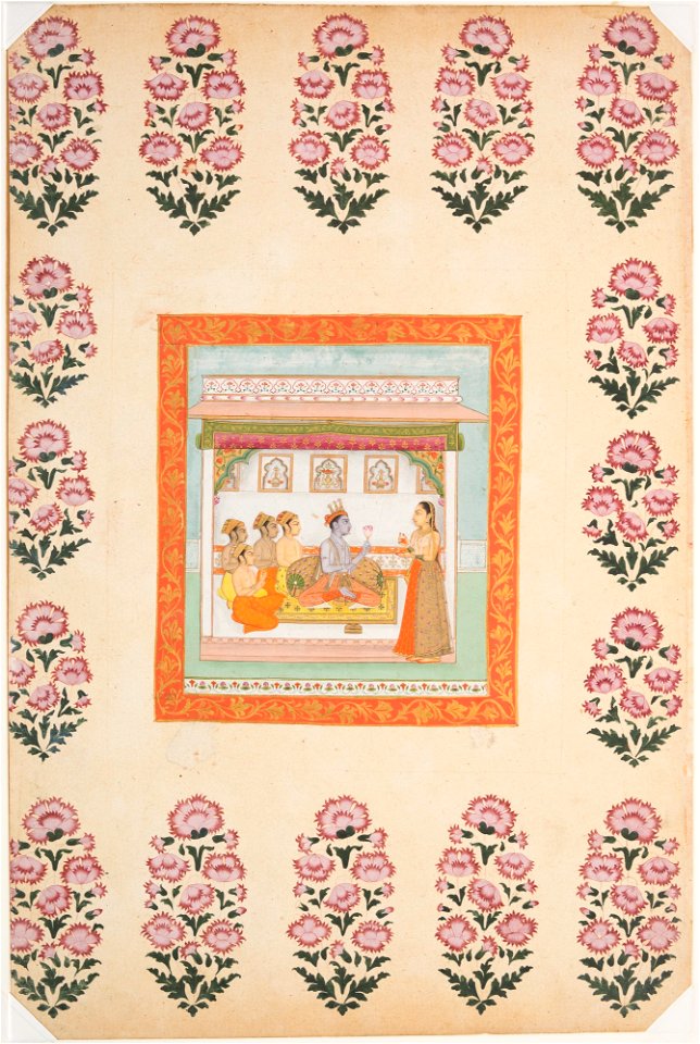 Unknown (Indian) - Krishna Awaiting Radha in a Palace - 26.9 - Detroit Institute of Arts