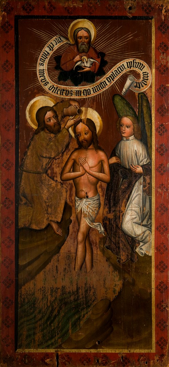 Unknown - Baptism of Christ. T wing of the altar retable (^) from Chełmiec - MNK I-500 - National Museum Kraków