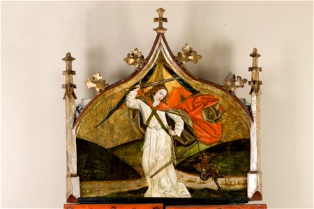 Unknown - Saint Michael the Archangel. Altar retable from the church in Moszczenica Niżna – finial. - MNK I-85-4 - National Museum Kraków