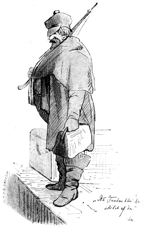 Unknown - bearded man with rifle and bag