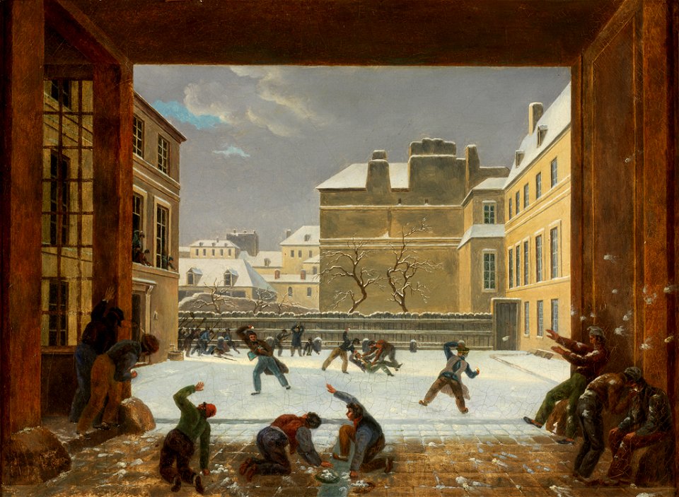 Unknown artist, Danish, German - Snowball Fight - 57.160 - Rhode Island School of Design Museum
