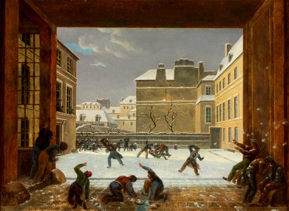 Unknown artist, Danish, German - Snowball Fight - 57.160 - Rhode Island School of Design Museum