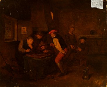 Unknown - Genre Scene in an Inn (Backgammon Game) - MNK XII-A-105 - National Museum Kraków