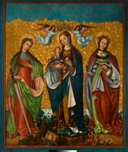 Unknown - Sacra Conversazione Mary with the Child, St Felicity of Carthage and St Perpetua - Śr.37 - National Museum in Warsaw