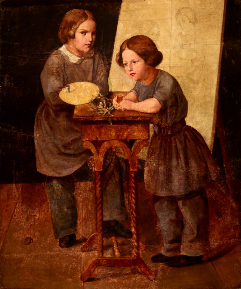 Unknown - Two Boys at the Table - MNK II-a-602 - National Museum Kraków
