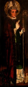 Unknown - St Stanislaus (obverse), Archangel Gabriel from the Scene of the Annunciation (reverse). Wing of the altar retable from Snoza - MNK I-328 - National Museum Kraków