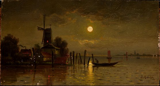 Unknown - Moonlit night at the lake - 33309 MNW - National Museum in Warsaw
