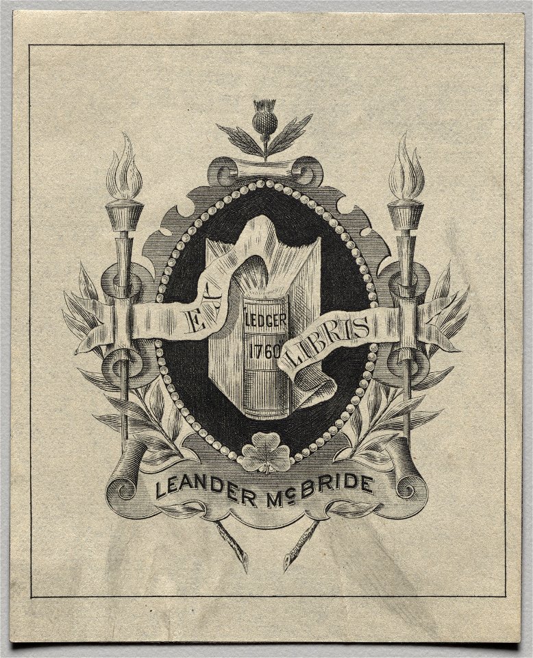 Unknown artist - Bookplate, Leander McBride - 1920.1374 - Cleveland Museum of Art