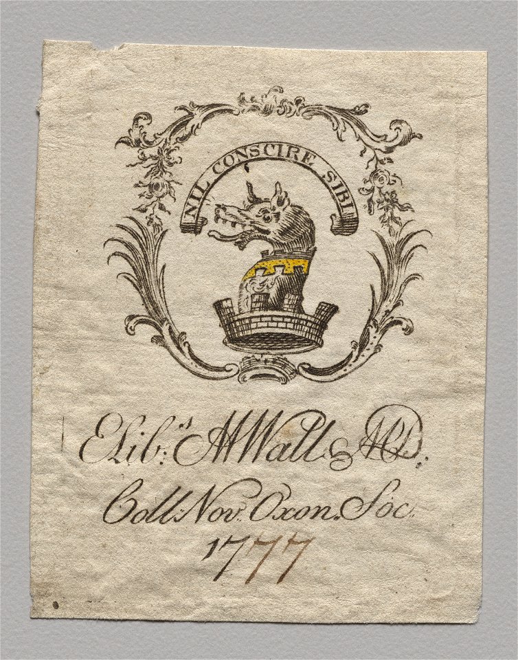 Unknown artist - Bookplate, Elizabeth M. Watt, M.D. - 1920.1445 - Cleveland Museum of Art