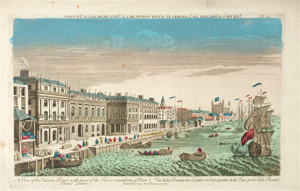 Unknown artist - View of the Custom House and Douana of London - 1925.600 - Cleveland Museum of Art