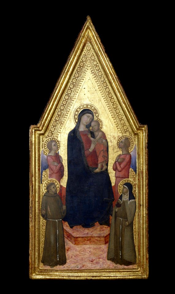 Unknown Italian - Virgin and Child with Saints Francis and Clare and Two Angels - Google Art Project