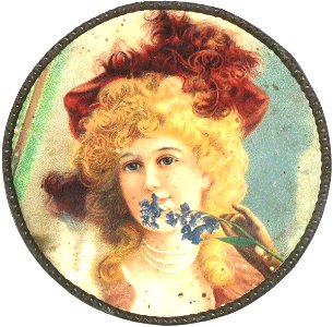 Unknown artist - A Woman with Blue Flowers - 1413442 - National Trust