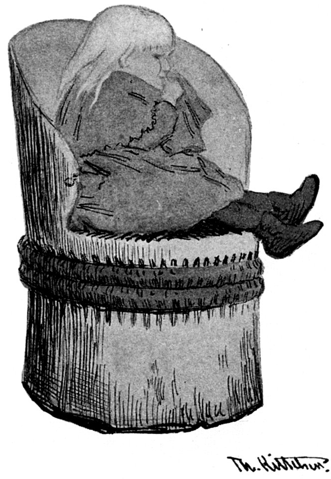 Unknown - portrait of girl Ingrid in hollow log chair